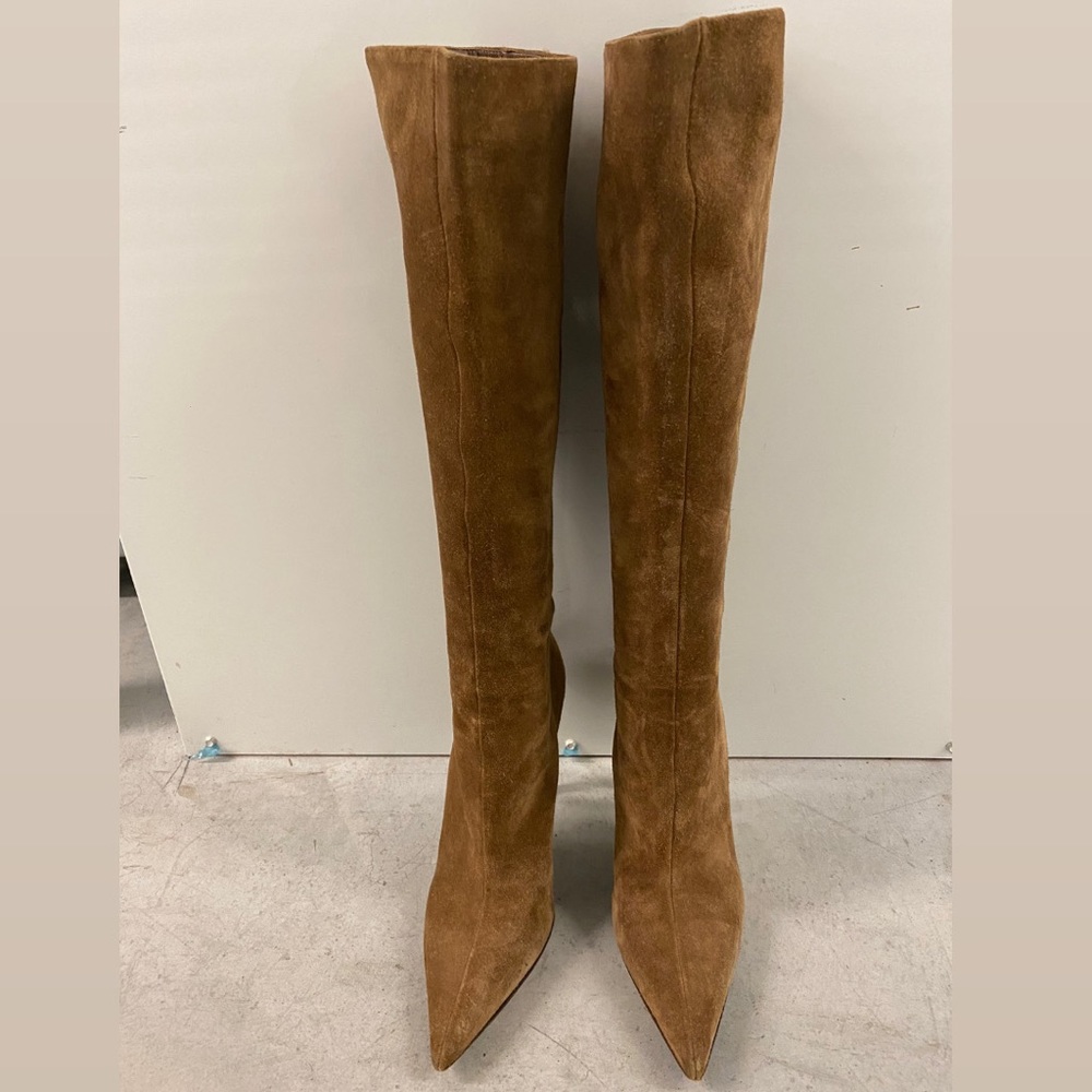 Gucci Suede Boots Bamboo Heel size 38